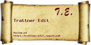 Trattner Edit névjegykártya